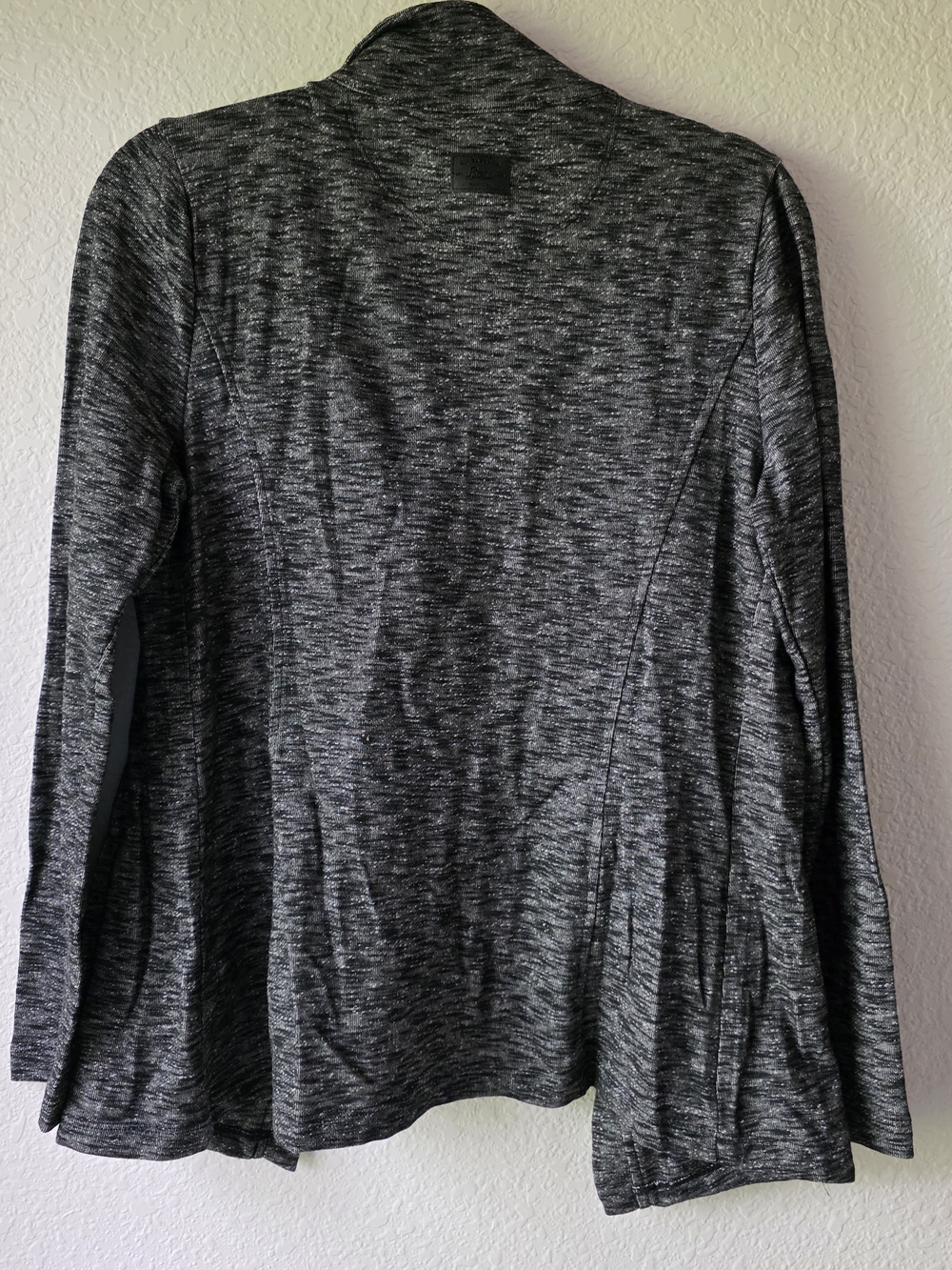 G.H. Bass & Co. Women's Heathered Charcoal Gray Open Front Jacket - Picture 5 of 7